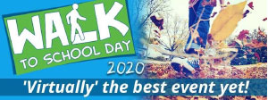 Graphic for Walk to School Day 2020