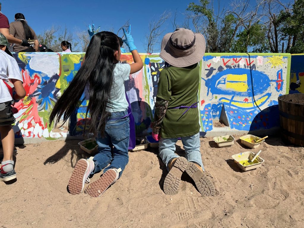 Students participate in a Pueblo of Jemez, NM, event.